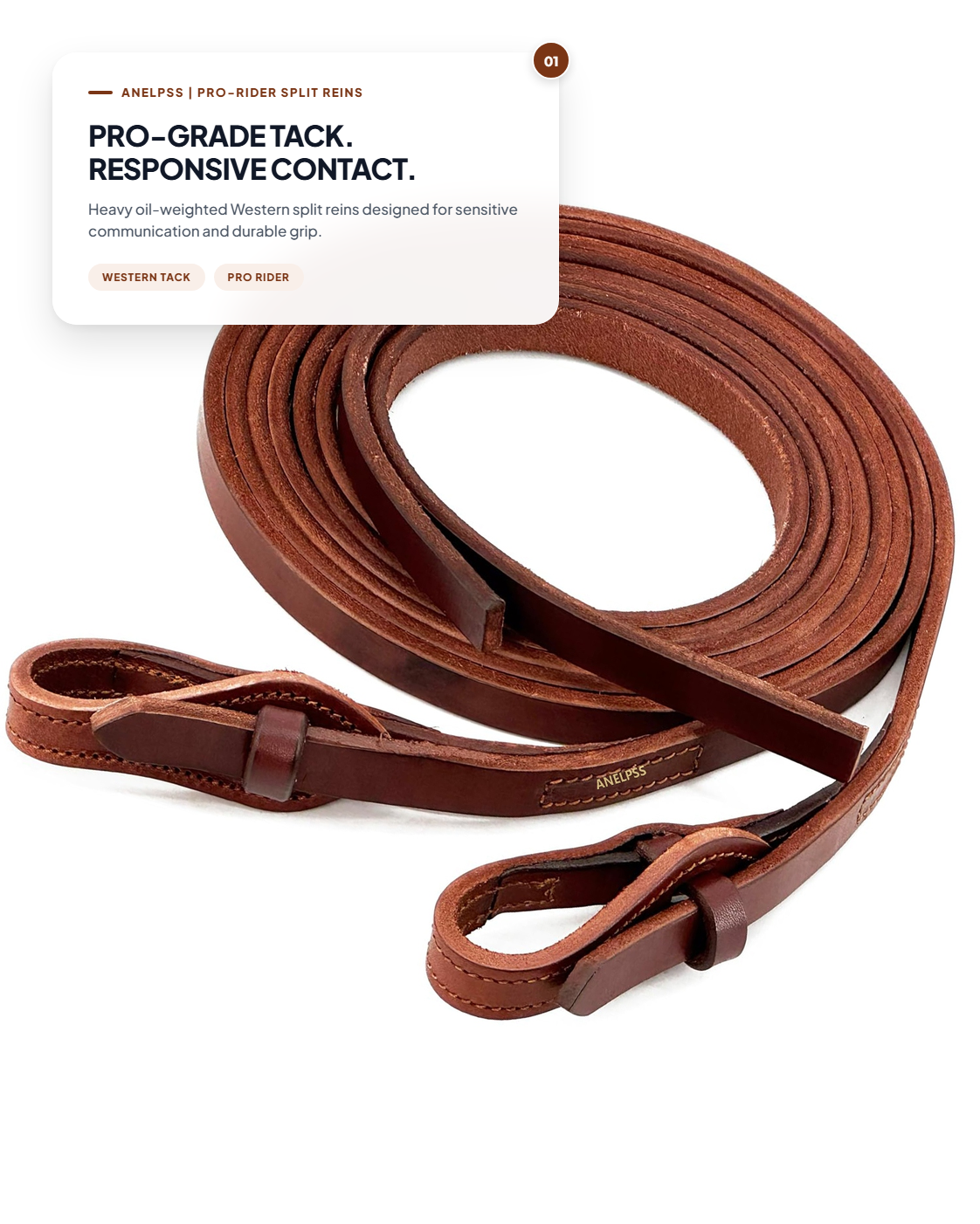 Anelpss⢠Pro-Rider Weighted Western Split Horse Reins